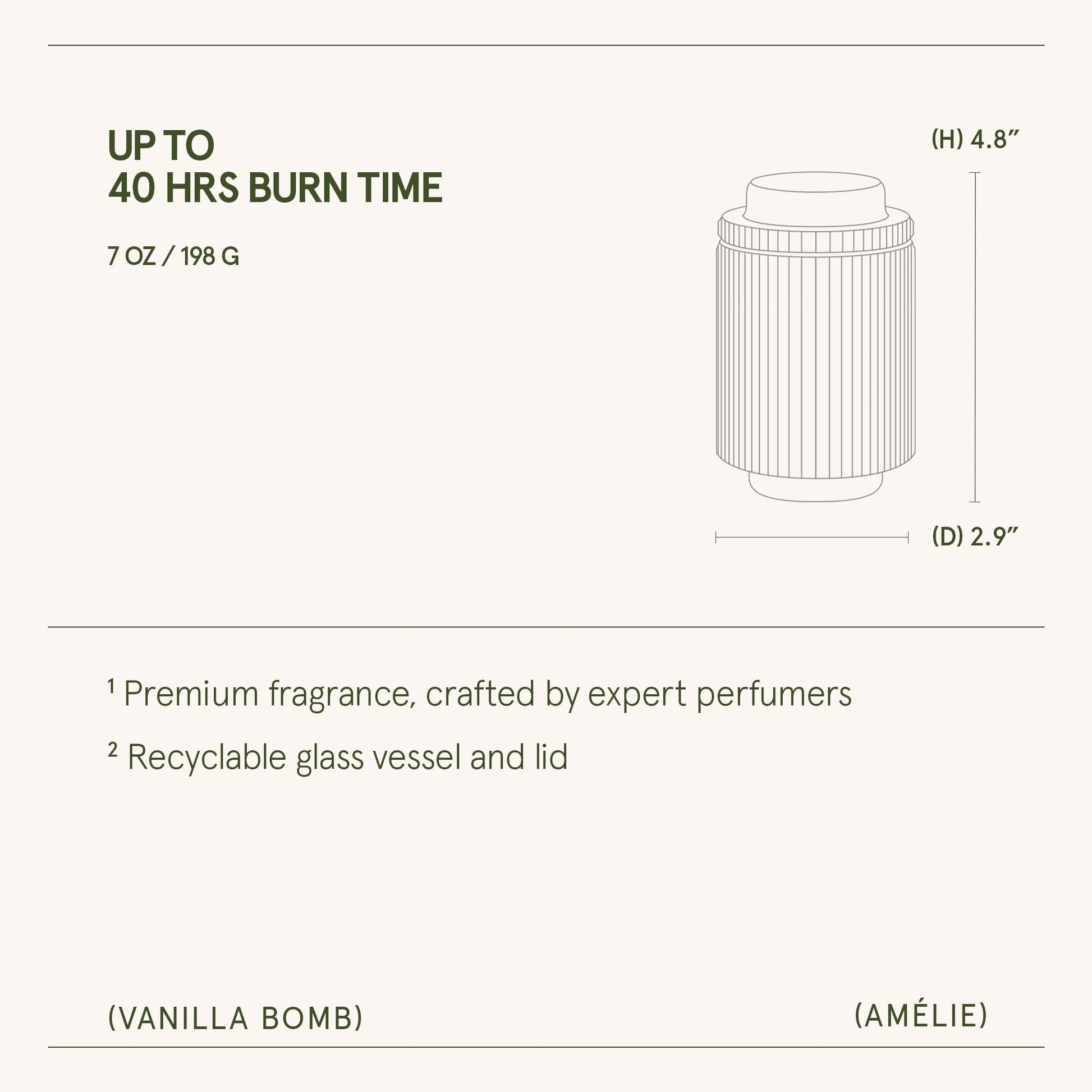 Amélie – Vanilla Bomb Candle - mosswell.us
