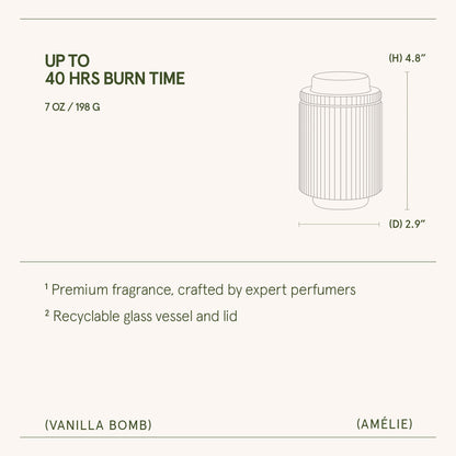 Amélie – Vanilla Bomb Candle - mosswell.us