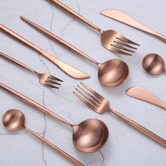 Annie Rose Gold Flatware 6 pc Set - mosswell.us
