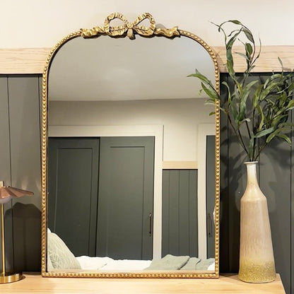 Antique Gold Bow Mirror, Choose Your Size - mosswell.us