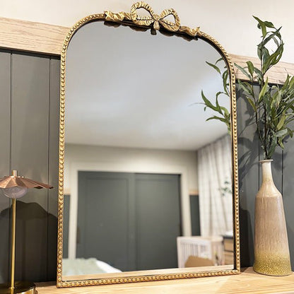 Antique Gold Bow Mirror, Choose Your Size - mosswell.us
