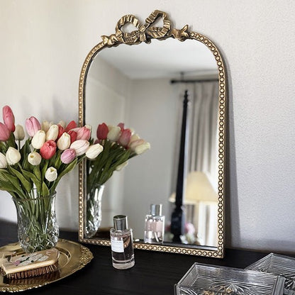 Antique Gold Bow Mirror, Choose Your Size - mosswell.us