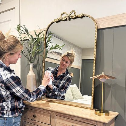Antique Gold Bow Mirror, Choose Your Size - mosswell.us