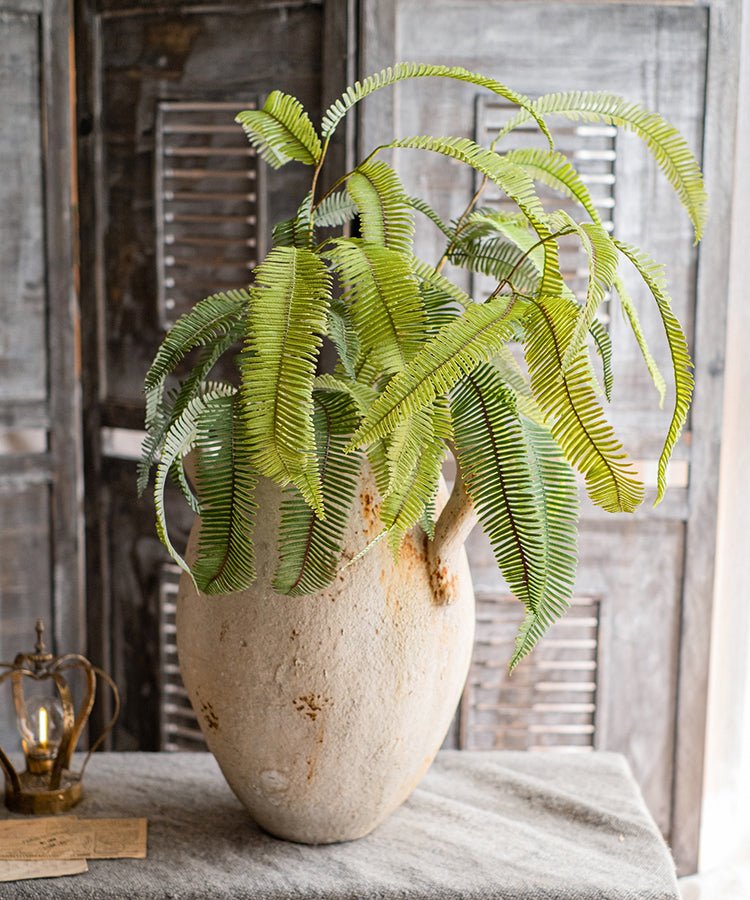 Artificial Green Fern Leaf Stem Plant 37" Tall - mosswell.us