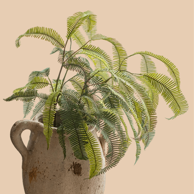 Artificial Green Fern Leaf Stem Plant 37" Tall - mosswell.us