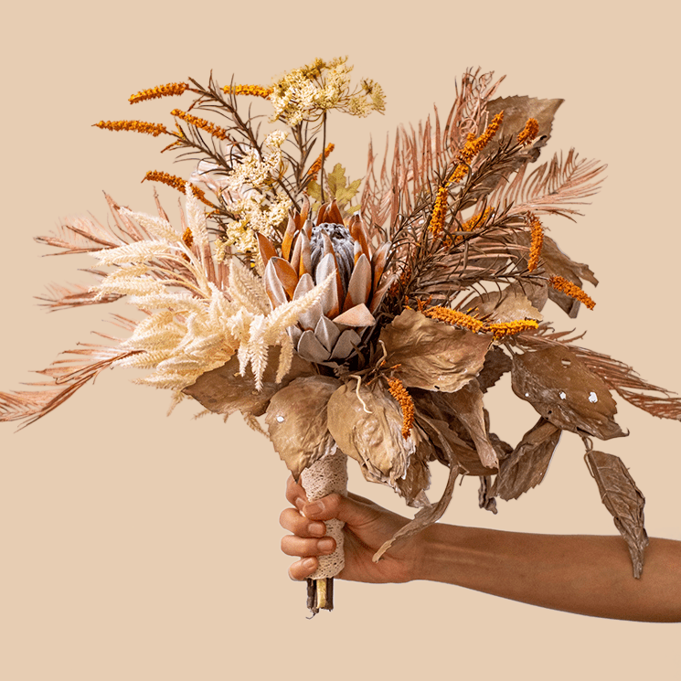 Artificial Silk Natural Fall Designer Flower Bouquet