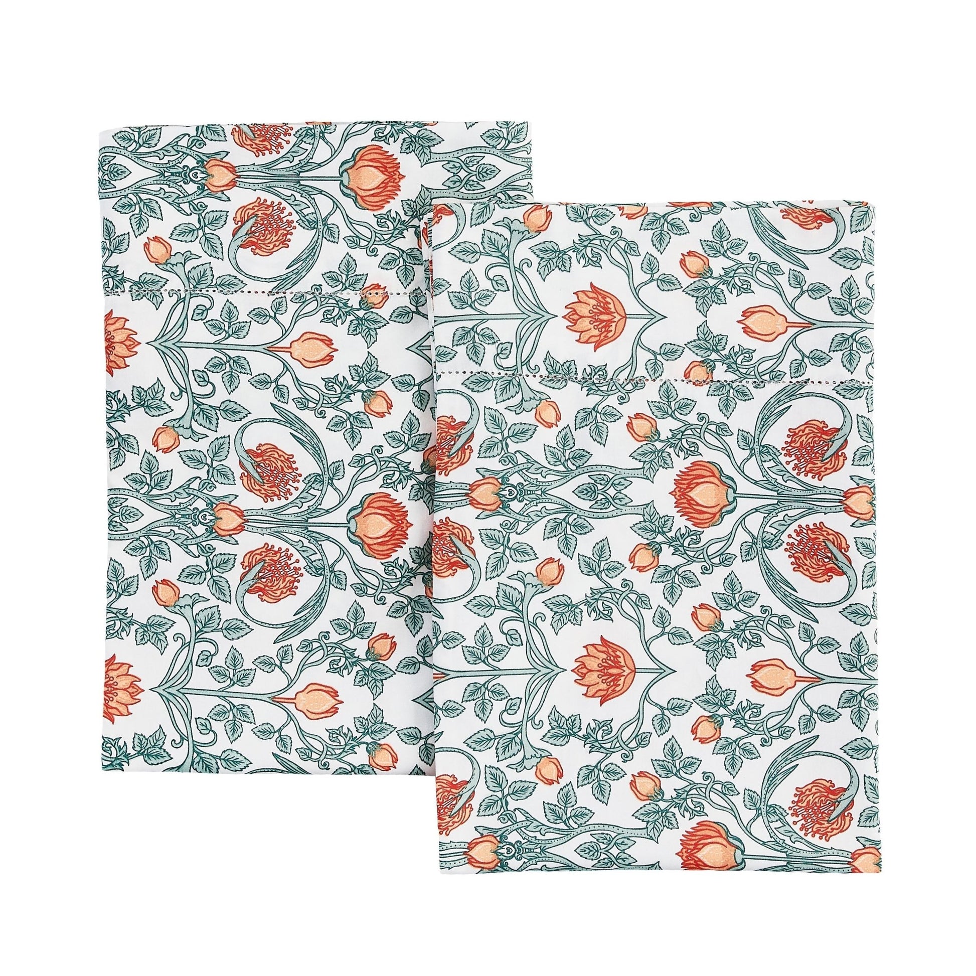 Arts & Crafts Floral Printed Pillowcase Pair - mosswell.us