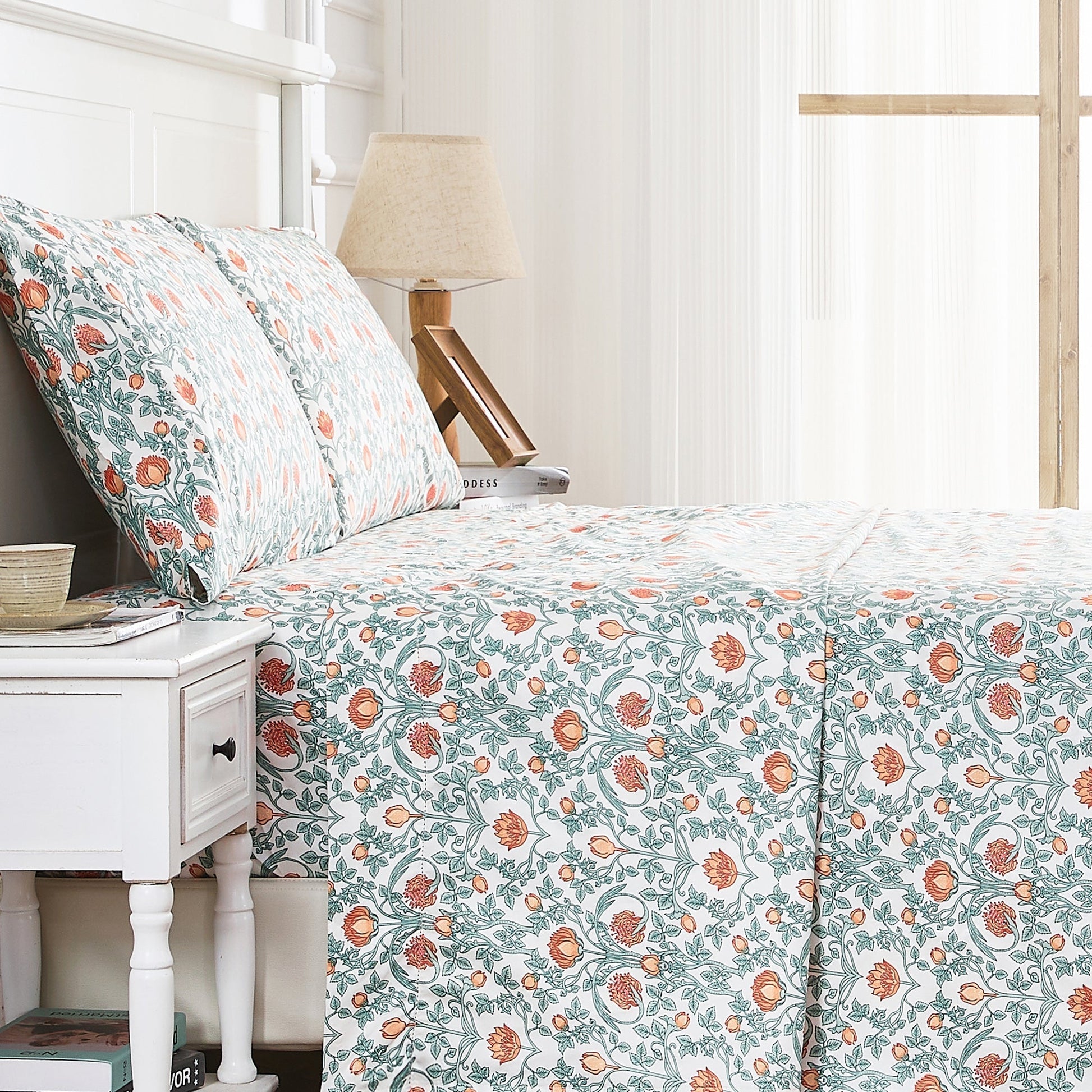 Arts & Crafts Floral Printed Pillowcase Pair - mosswell.us
