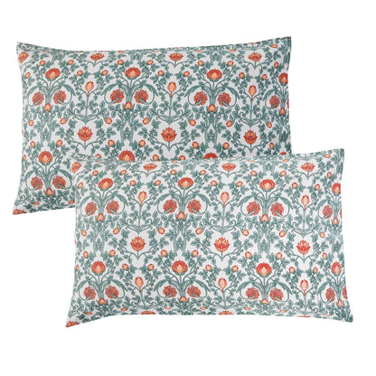 Arts & Crafts Floral Printed Pillowcase Pair - mosswell.us