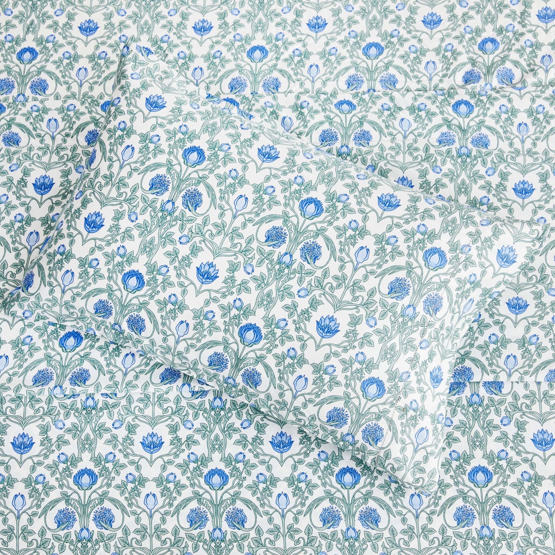 Arts & Crafts Floral Printed Sheet Set - mosswell.us