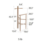 Ash Wood Bath Towel Rack Freestanding Rack for Bathroom - mosswell.us