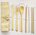 Bamboo Cutlery Set - Japanese Style Dining Utensils - mosswell.us