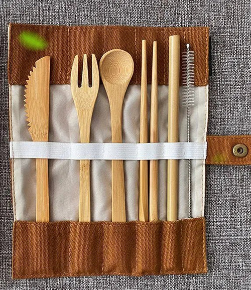 Bamboo Cutlery Set - Japanese Style Dining Utensils - mosswell.us