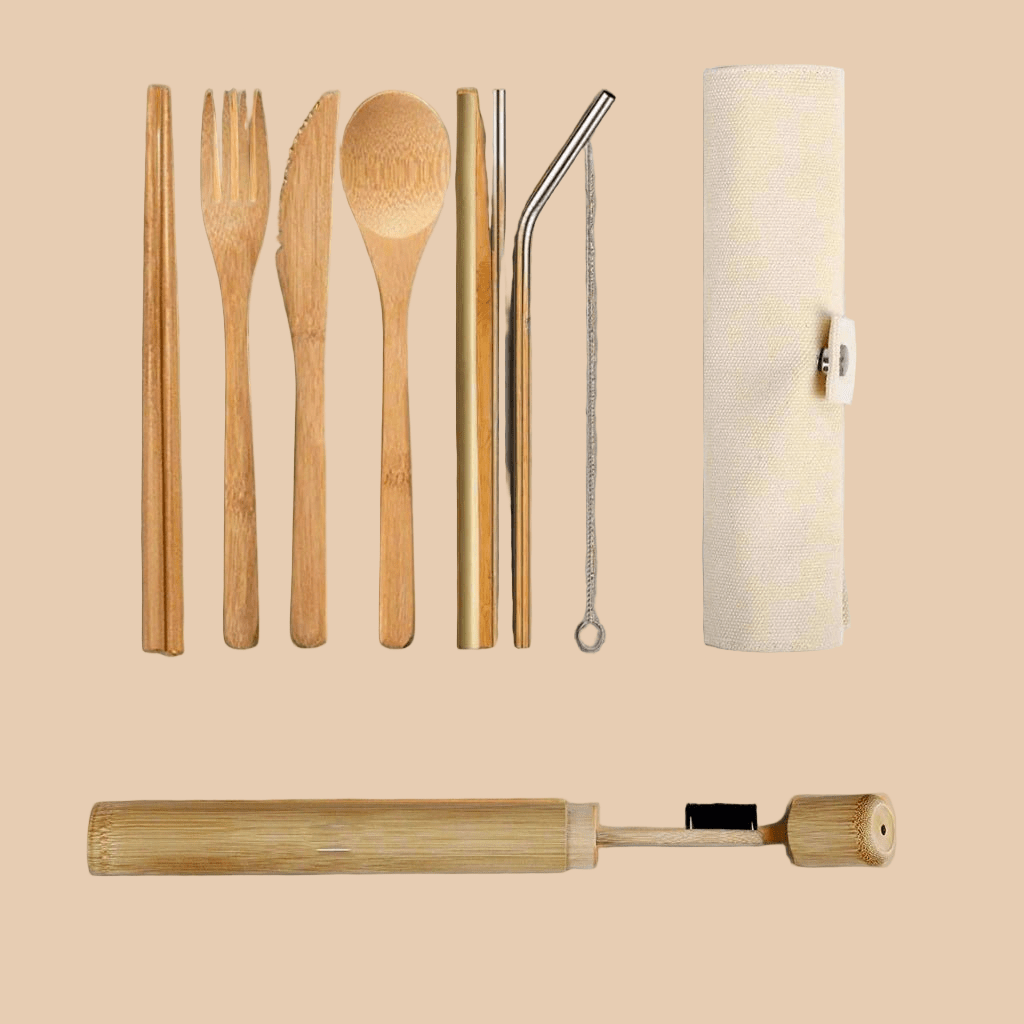 Bamboo Cutlery Set - Japanese Style Dining Utensils - mosswell.us