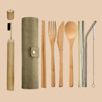 Bamboo Cutlery Set - Japanese Style Dining Utensils - mosswell.us