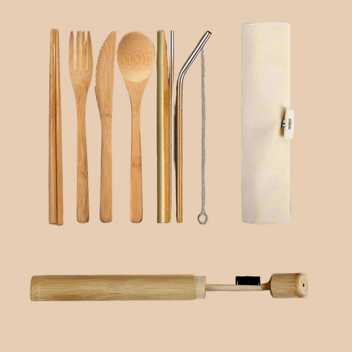 Bamboo Cutlery Set - Japanese Style Dining Utensils