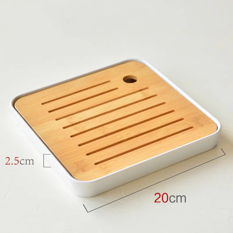 Bamboo Melamine Tea Tray for Japanese Kung Fu Tea Set - mosswell.us