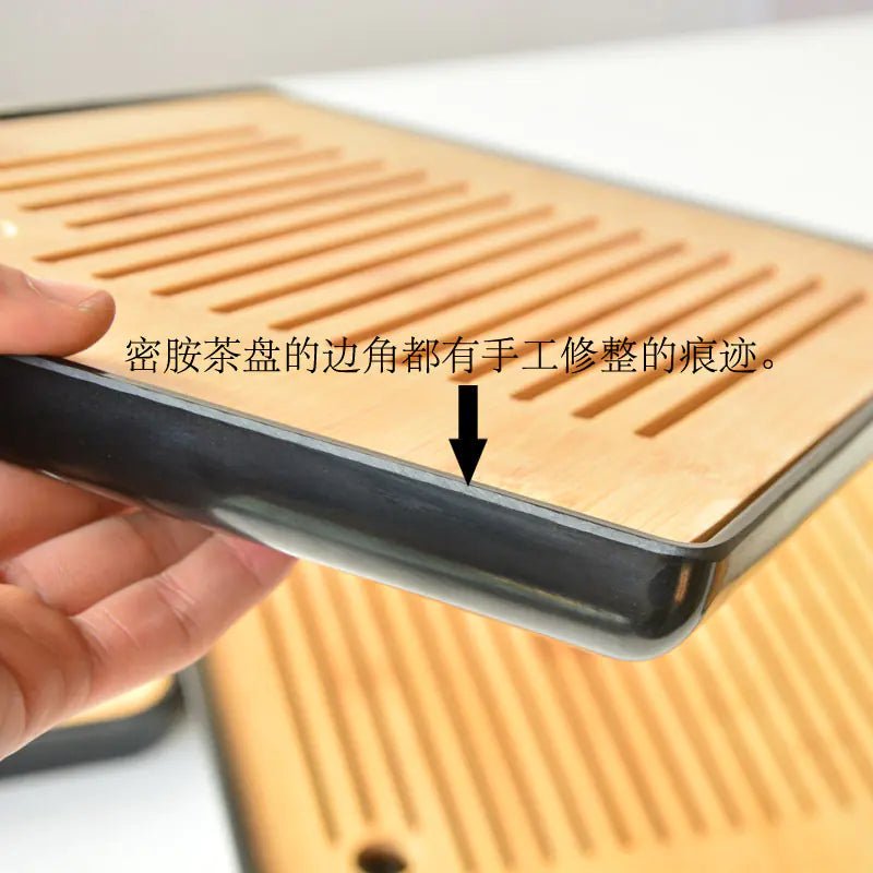 Bamboo Melamine Tea Tray for Japanese Kung Fu Tea Set - mosswell.us