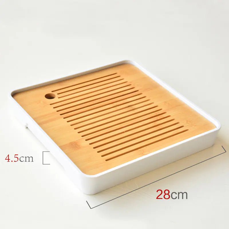 Bamboo Melamine Tea Tray for Japanese Kung Fu Tea Set - mosswell.us