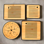 Bamboo Melamine Tea Tray for Japanese Kung Fu Tea Set - mosswell.us