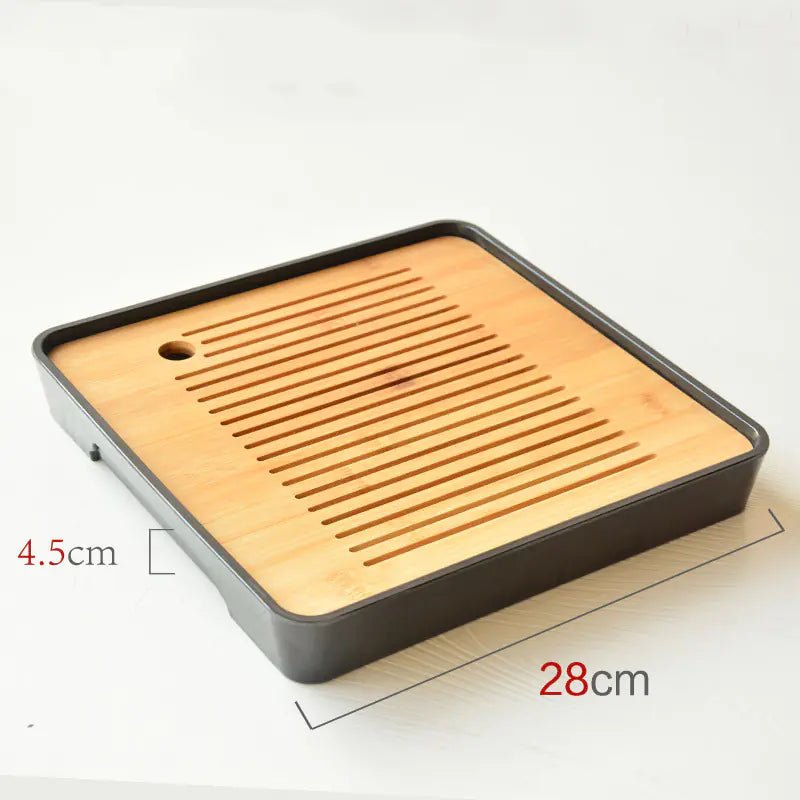 Bamboo Melamine Tea Tray for Japanese Kung Fu Tea Set - mosswell.us