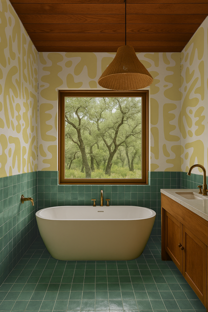 Bubbly Wallpaper, lemon