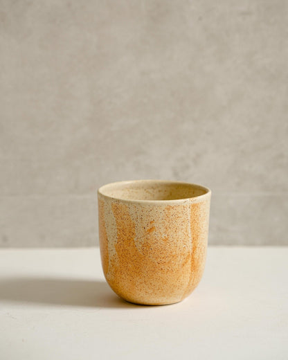 Beige Stoneware Coffee Tumbler - mosswell.us