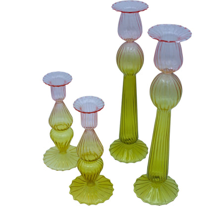 Bergamot Met Rose Candle Holder - Set of 4 - mosswell.us