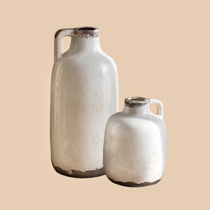 Binglie Glazed Pottery Vase with Single Handle