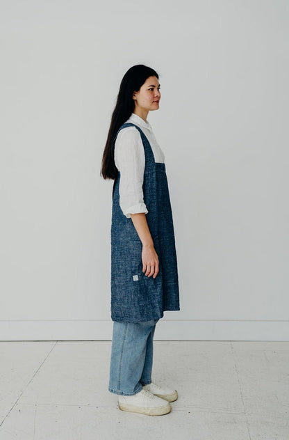 Block Smock Japanese Apron - mosswell.us