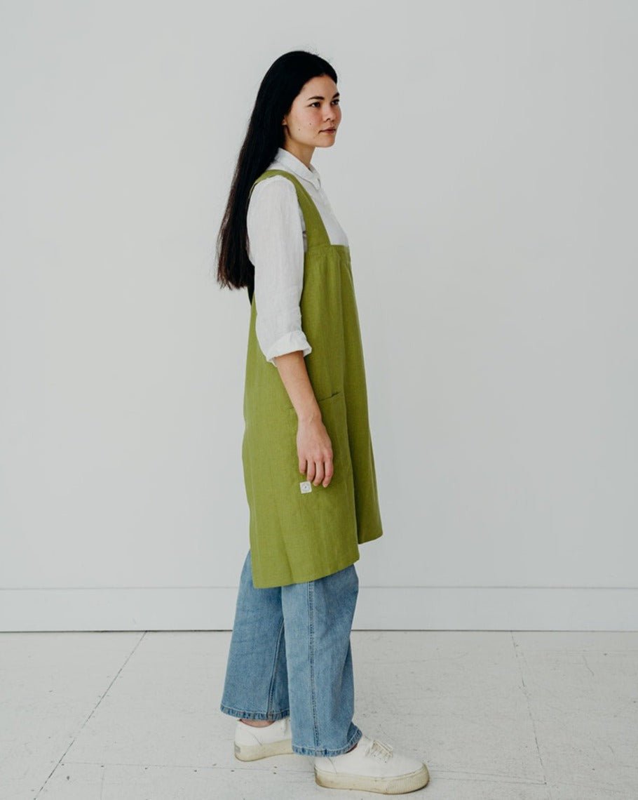 Block Smock Japanese Apron - mosswell.us
