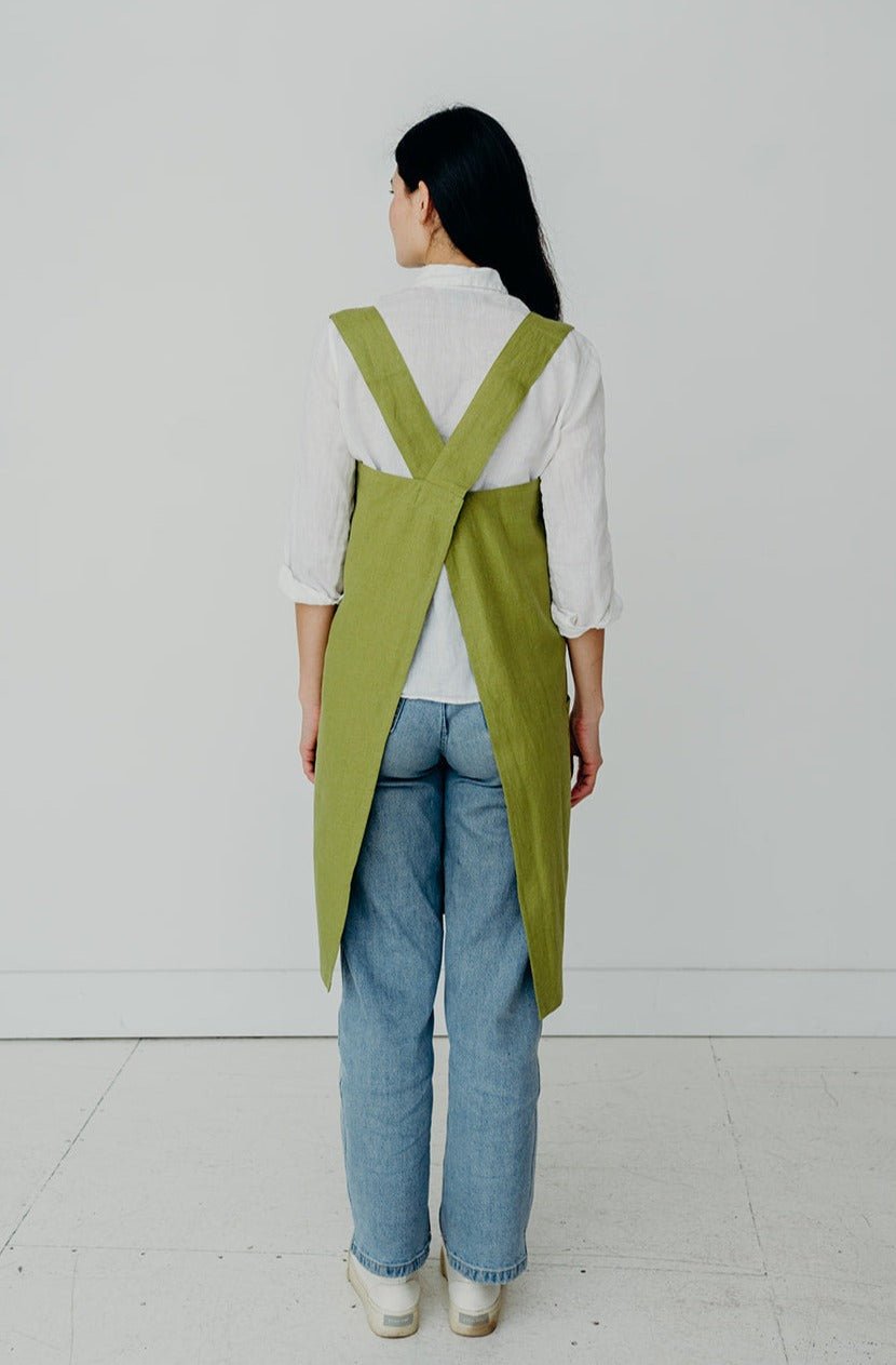 Block Smock Japanese Apron - mosswell.us