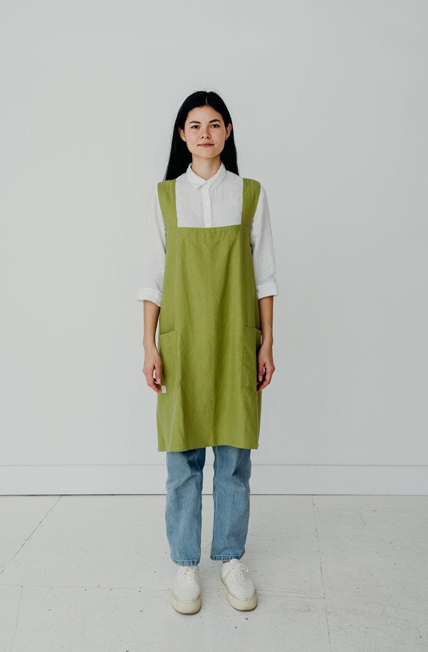 Block Smock Japanese Apron - mosswell.us