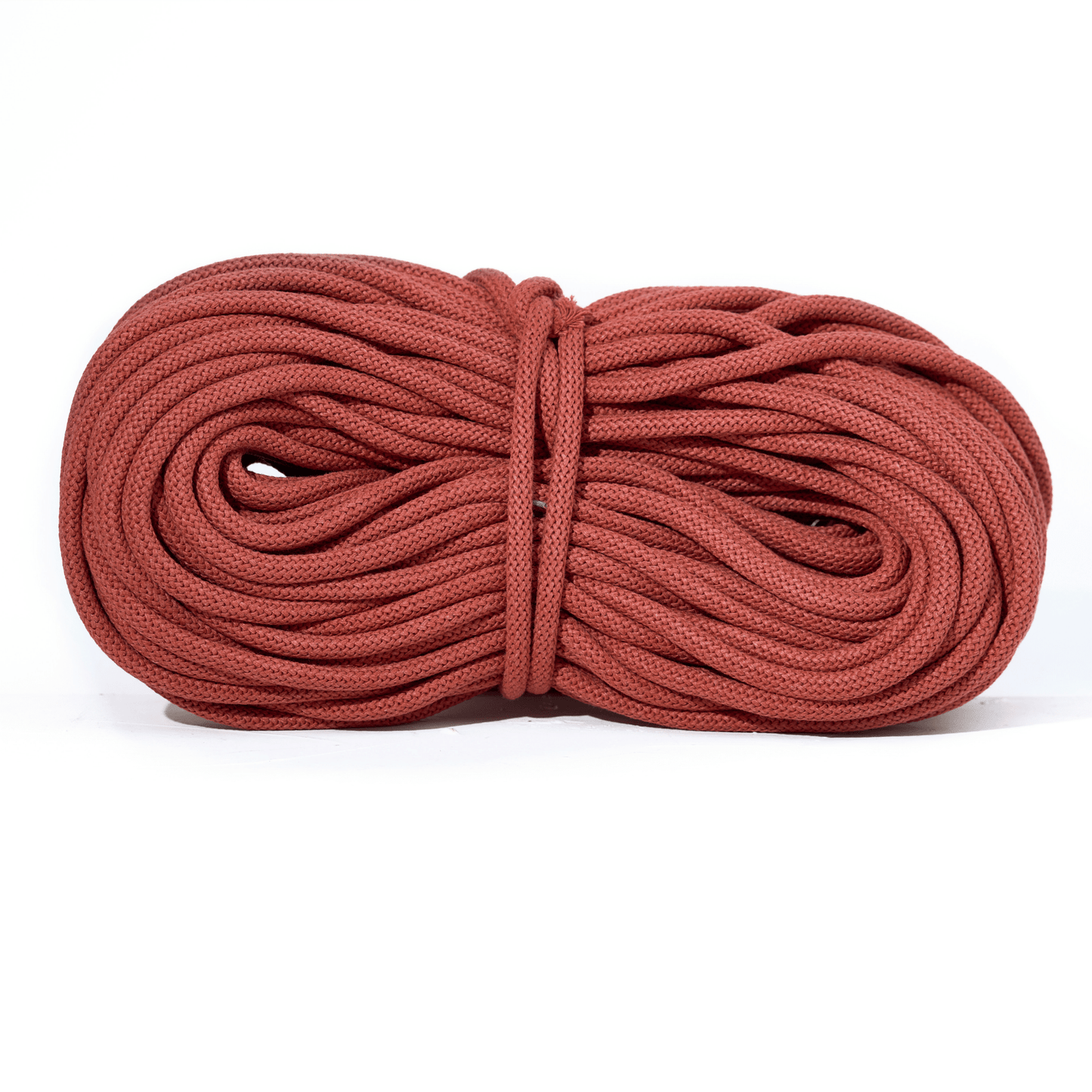 Braided Recycled Cotton Cord 9mm - Brick - mosswell.us