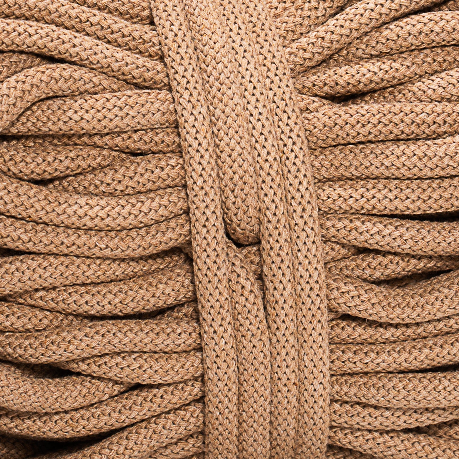 Braided Recycled Cotton Cord 9mm - Cocoa - mosswell.us