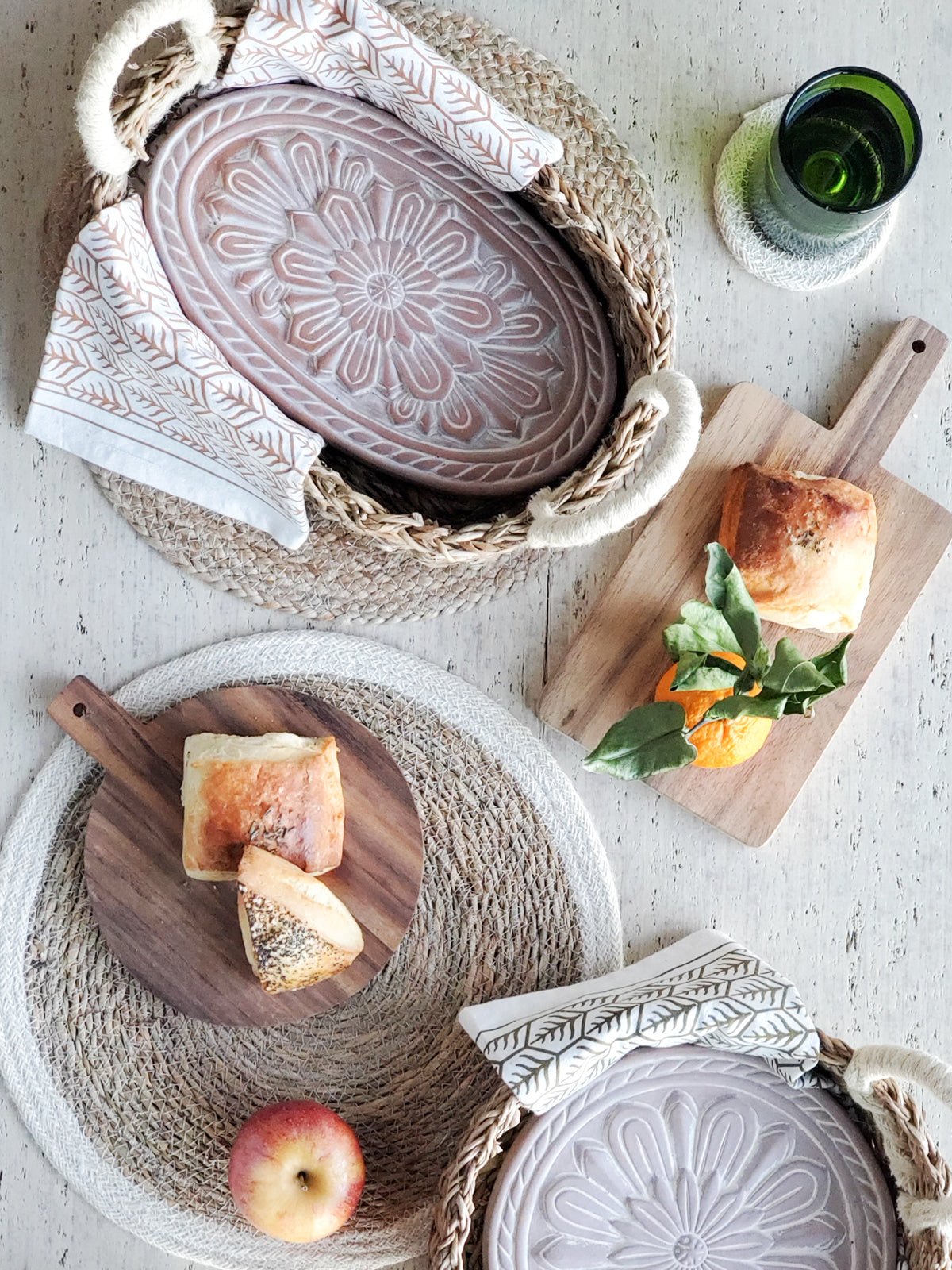 Bread Warmer & Basket - Flower - mosswell.us