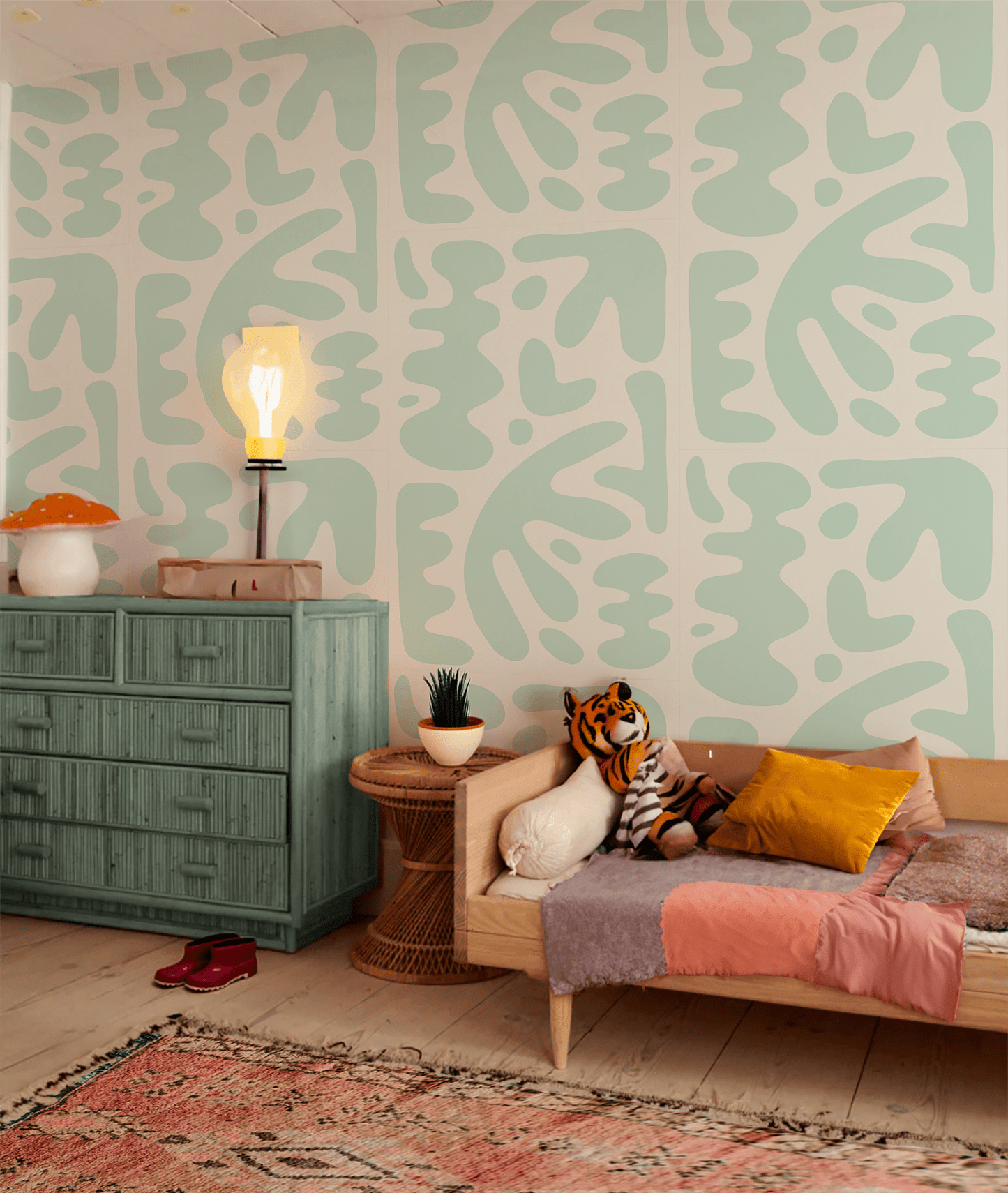 Bubbly Wallpaper, mint - mosswell.us