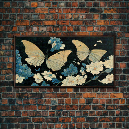 Butterfly canvas part, beautiful butterfly wall art, wall art for girls, living room art, guest room art - mosswell.us