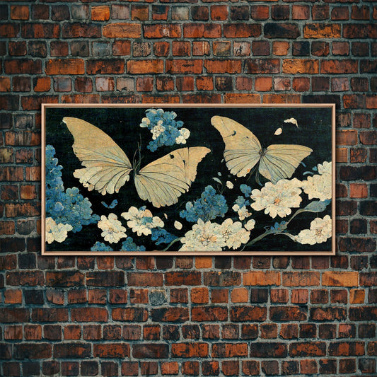 Butterfly canvas part, beautiful butterfly wall art, wall art for girls, living room art, guest room art - mosswell.us