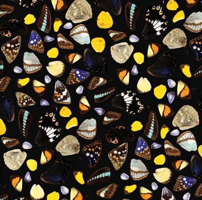Butterfly Terrazzo Wallpaper, black - mosswell.us