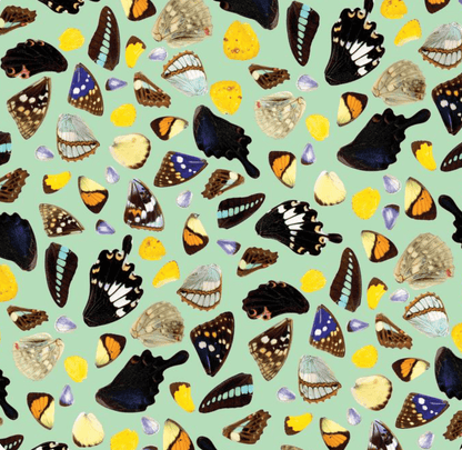 Butterfly Terrazzo Wallpaper, mint - mosswell.us