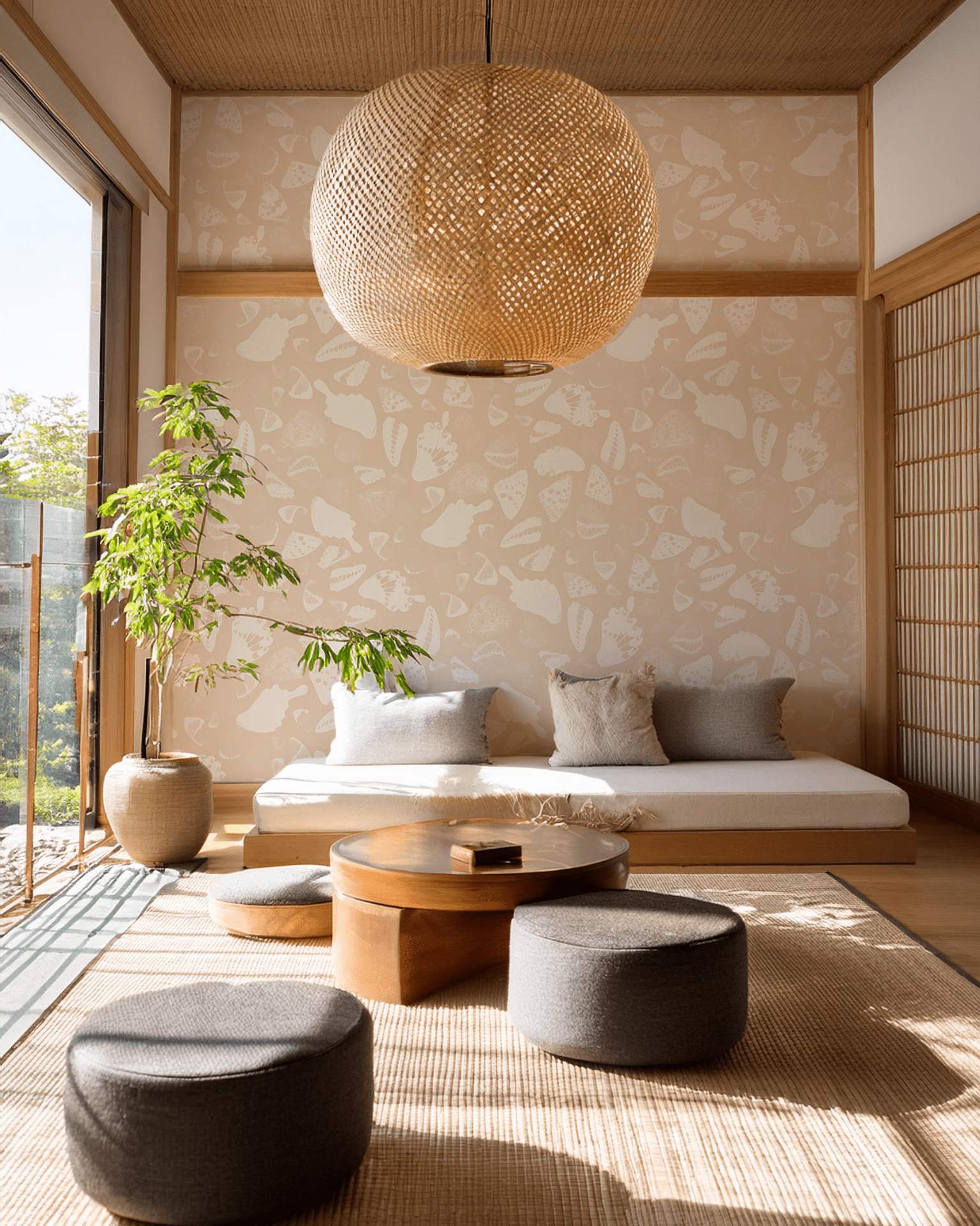 Butterfly Terrazzo Wallpaper, peach - mosswell.us