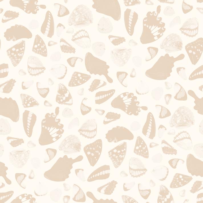 Butterfly Terrazzo Wallpaper, white and peach - mosswell.us