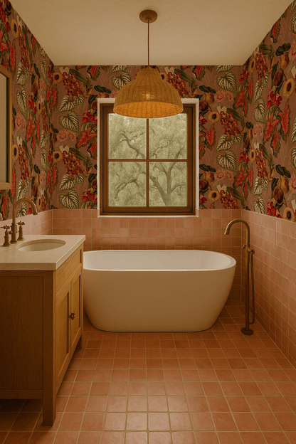 Cali Tropicale Wallpaper, mocha mousse - mosswell.us