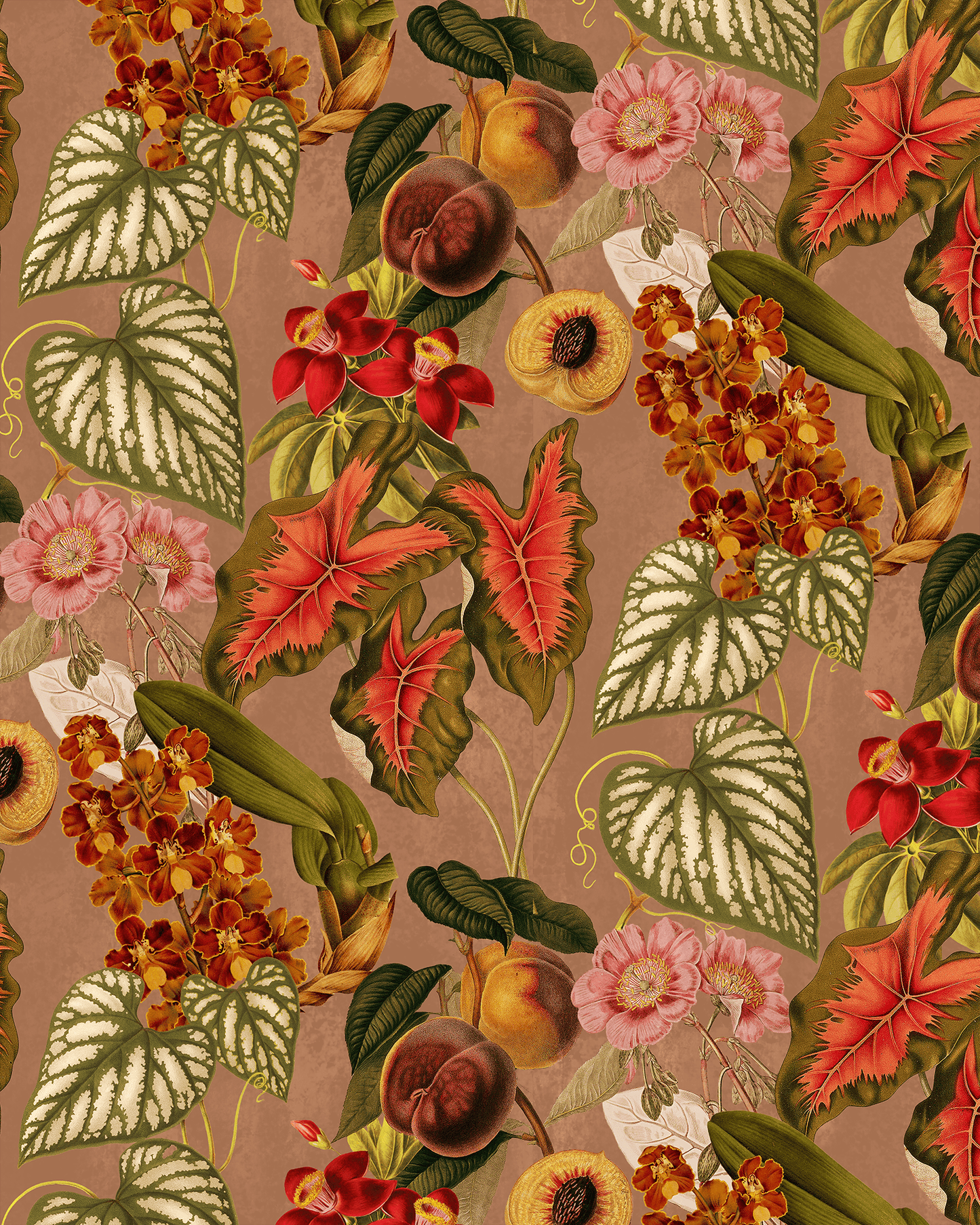 Cali Tropicale Wallpaper, mocha mousse - mosswell.us