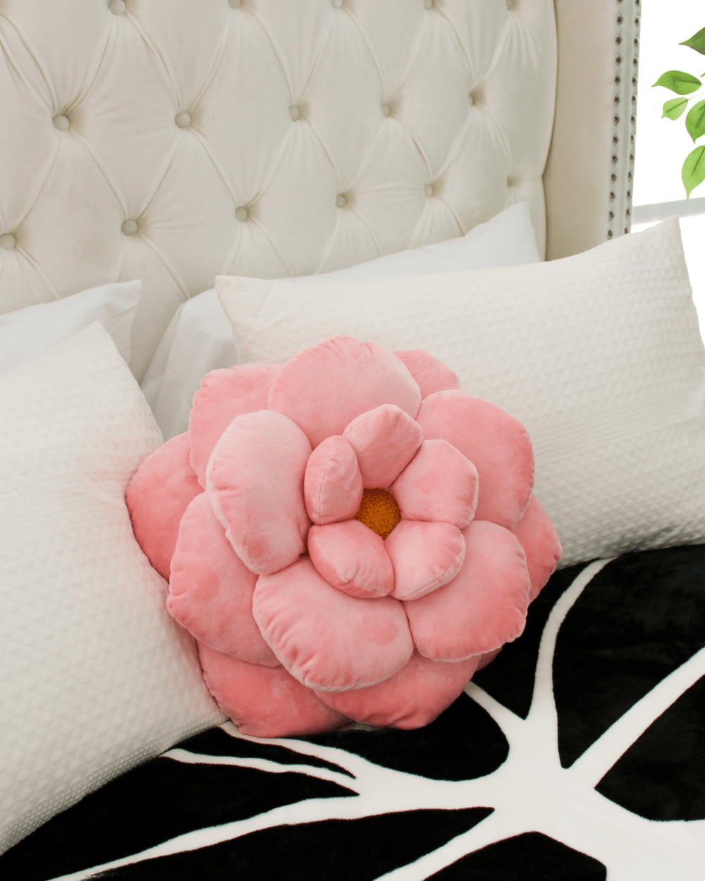 Camellia Plush Flower Pillow - mosswell.us