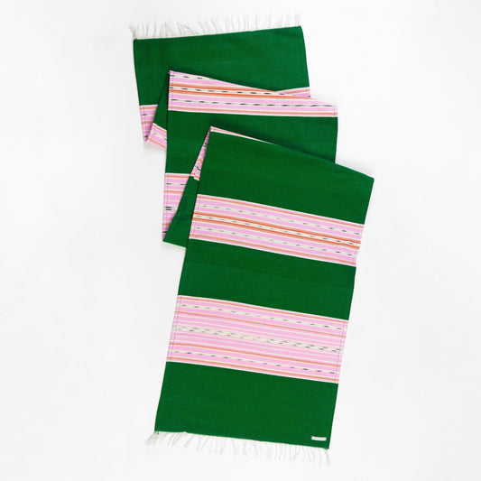 Cantel Runner - Grass & Pink - mosswell.us