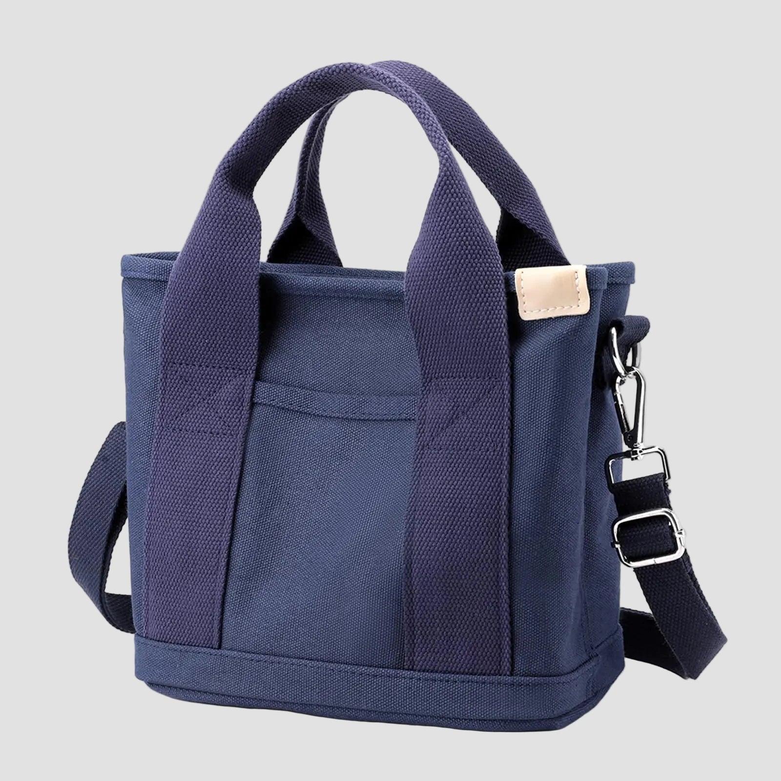 Canvas Crossbody Tote Bag - Navy - mosswell.us