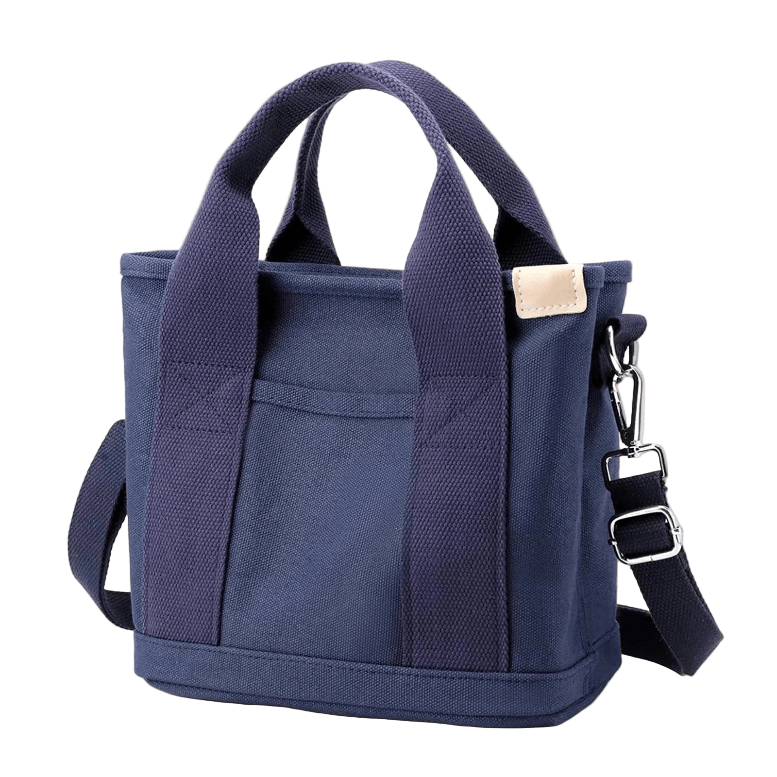 Canvas Crossbody Tote Bag - Navy - mosswell.us