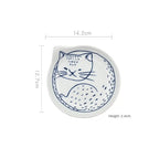 Cat Shaped Japanese Ceramic Plate - mosswell.us